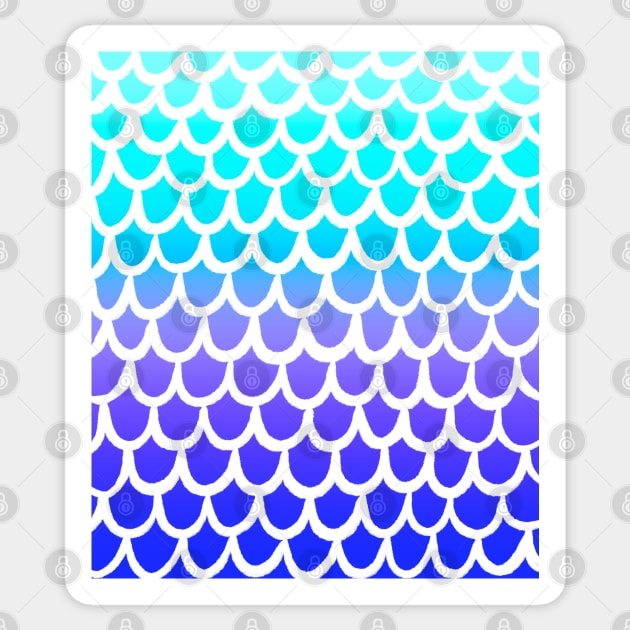 Blue and Purple Mermaid Scales Sticker by Lady Lilac